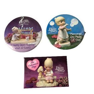 Vintage Precious Moments 3 Pc Pin Set